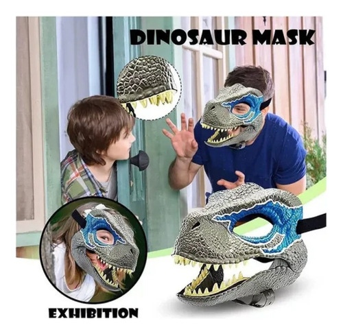C Máscara De Miedo R Jurassic World Raptor Dinosaurio Dino,