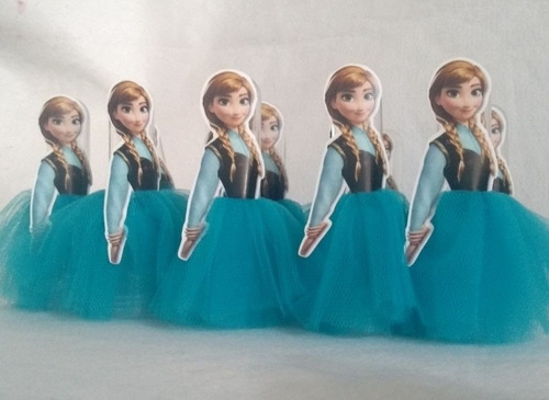 Set X2 Unidades. Adorno Para Torta Frozen. Tipo Topper Cake