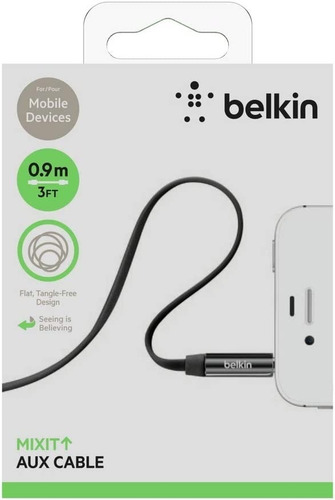 Imagen 2 de 3 de Cable De Audio Auxiliar Belkin Mixit Jack 3.5 Mm Amv