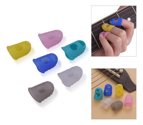 6 Protectores De Silicona Para Dedos De Guitarra Para Guitar