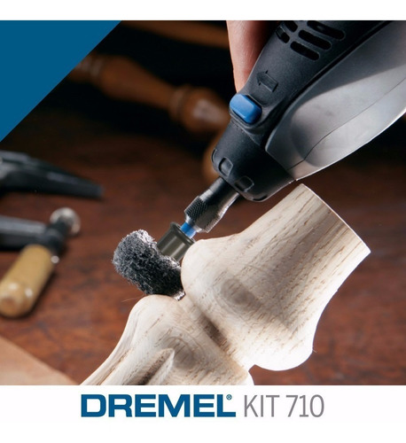 Imagen 4 de 5 de Kit Multiuso Dremel 710 160 Accesorios Para Mini Torno Caja