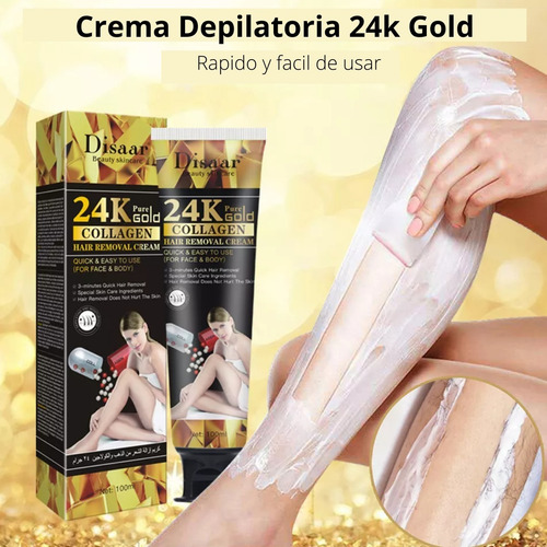 Crema Depilatoria Disaar 24k Gold Y Colageno 100ml
