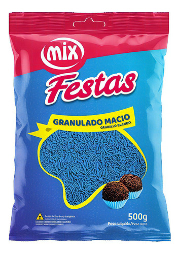 Granulado Macio 500g Mix Cor Azul