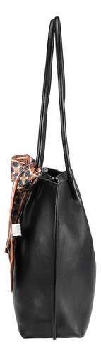 Bolsa Tote Enso Mujer Eb243301ttb Negro Acabado de los herrajes Oro Diseño de la tela Liso