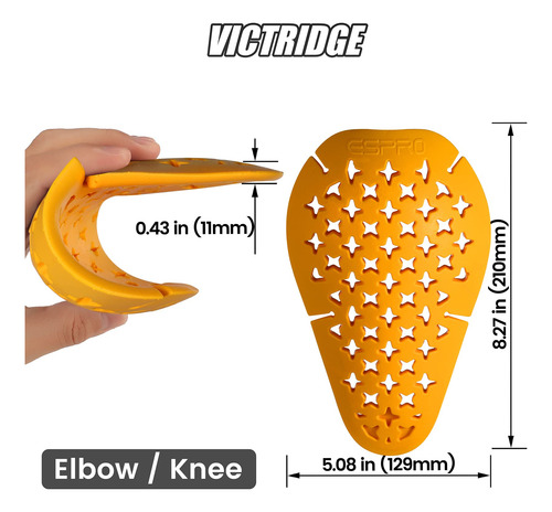 Protector De Codo/rodilla Para Motocicleta, Resistente A Baj