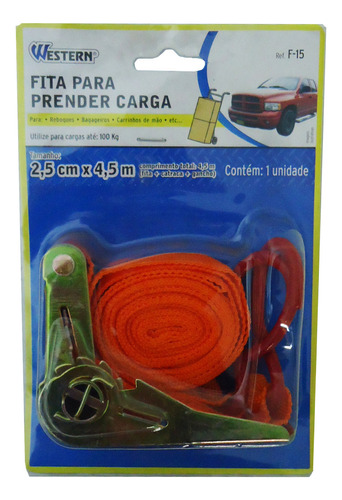 Fita Para Prender Carga 2,5 Cm X 4,5 M Novo