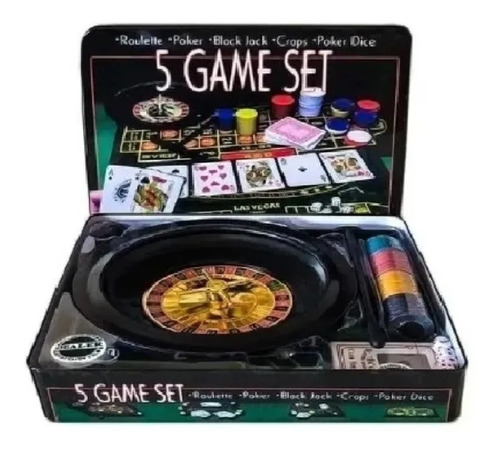 Set 5 Juegos Casino Roulette Poker-black Jack-craps-poker 