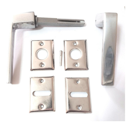 Imagen 3 de 5 de Manija Aluminio Biselada Epoxy Negro O Blanco X 12 Unidades