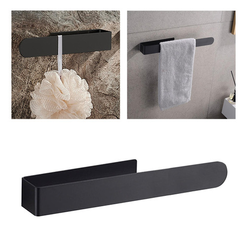 Toallero Organizador Montado En La Pared 39x4.1x5cm Negro