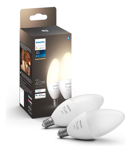 Vela Inteligente Led Blanca Philips Hue De 40 W, Paquete De