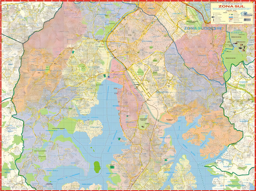 Mapa Da Zona Sul De São Paulo, De Equipe Multivendas., Vol. 1. Editorial Multimapas, Capa Mole, Edição 2024 Em Português, 2024