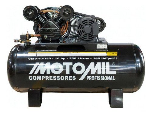 Compressor 140lbs 10hp Trifásico 220/380v Cmv-40/350 Motomil 380v