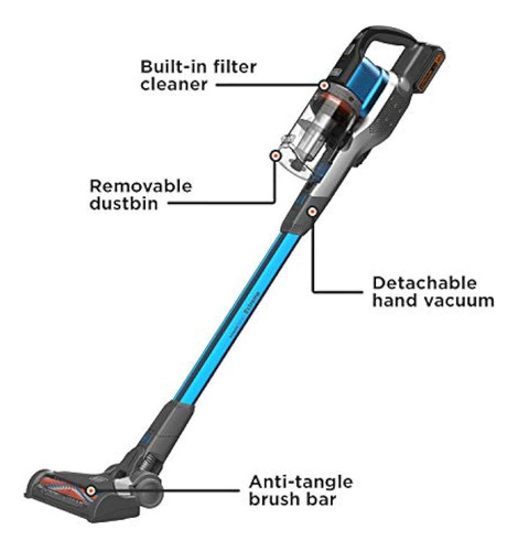 Aspiradora inalámbrica Black+Decker bsv2020g 1L  azul 