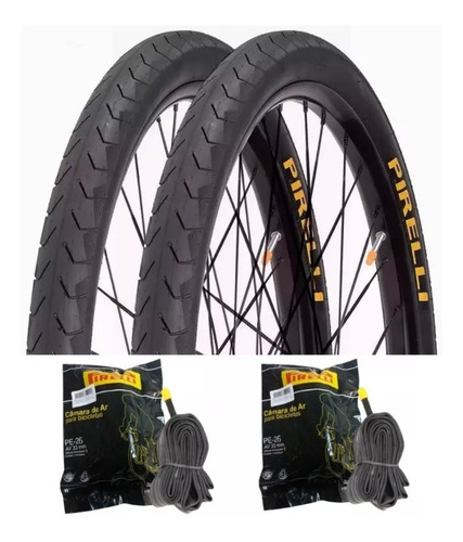 Par Pneu Bike Pirelli Aro 26x1.95 Phantom + 2 Camara Pirelli