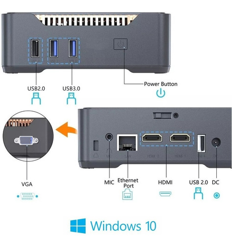 12 Unid Mini Pc Intel N3350 4gb Ssd 64gb Windows 10 Pro Wifi