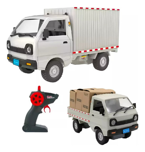 Camión Control Remoto Carga Con Accesorios 1:16 Luces Juguet Camión Con Caja Y Accesorios