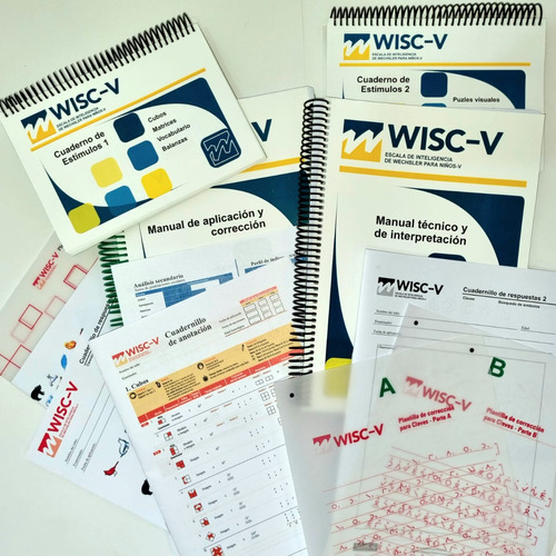 Wisc V Completo, Primera Calidad, Test Incluidos (sin Cubos)