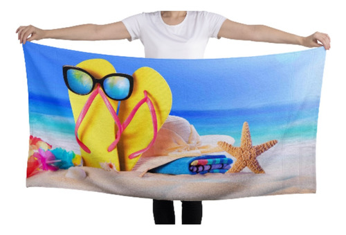 Toalha De Praia E Piscina Chinelo 70x140cm