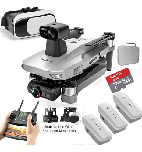 comprar Drone Kf102 Max C\u002F Gps Gimbal Oculos 3d Câmera 4k 3 Baterias