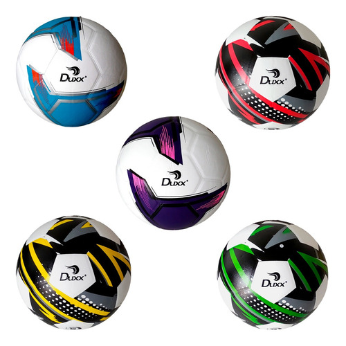 Kit 5 Balón Futbol Duxx Laminado No. 5 Profesional Mayoreo Color Multicolor
