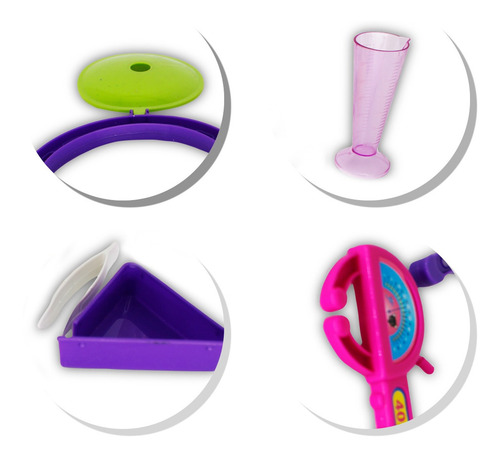 Imagem 6 de 7 de Kit Medico Brinquedo Infantil 6pç Espelho Copo Medidor Bacia