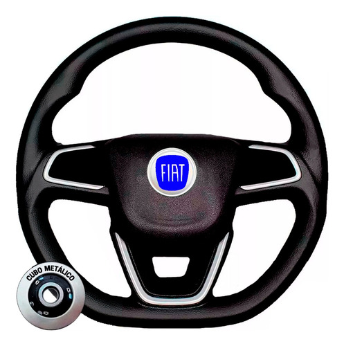Volante Fiat Uno Smart 2000 2001 2002 2003 2004 Logo Azul