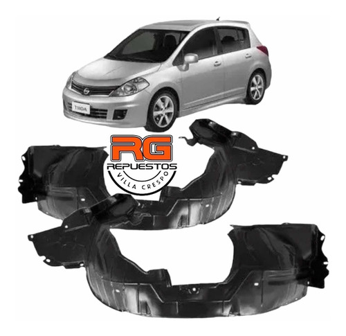 Kit X2 Pasarruedas Guardaplast Nissan Tiida Delanteros