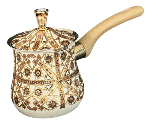 Cafetera Turca De Acero Inoxidable 720 Ml Patrón Marrón