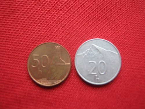 Eslovaquia 2 Monedas Diferentes 