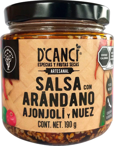 Salsa Artesanal Con Arándano, Ajonjolí Y Nuez 