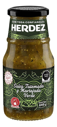 Salsa Tatemada Y Martajada Herdez Verde 440 G