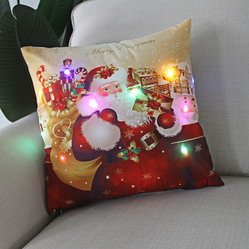 Fundas Almohada Iluminación Led De Árbol De Navidad 5 Piezas