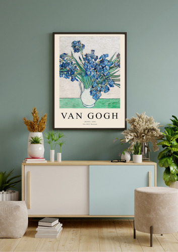 Lámina Decorativa Arte Van Gogh Para Cuadro Flores Florero