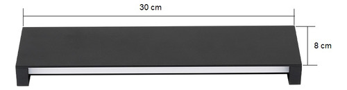 Aplique Bidireccional Led 10w 30cm Muro Pared Exterior Ip65 Estructura Negro