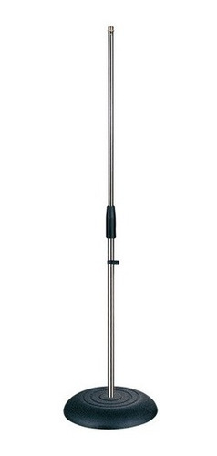 Pedestal De Piso P/ Micrófono Recto Ajustable Metal 490-780 Color Negro