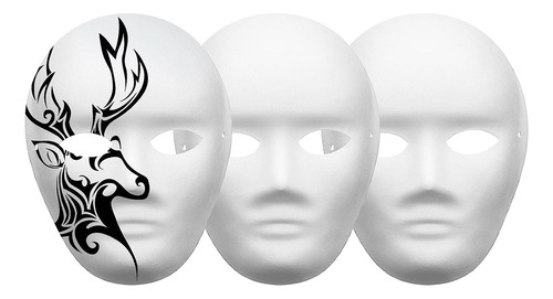 30 Pack 2 Sizes Paper Mache Masks Create Artistic Craft Proj
