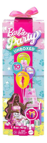 Barbie Party Unboxed Fiesta De Mascotas Fiesta Con Brillitos Series Muñeca Y Accesorios
