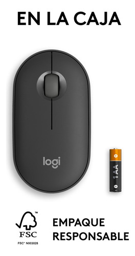 Mouse Inalámbrico Logitech Pebble 2 M350s, Bluetooth, Grafit