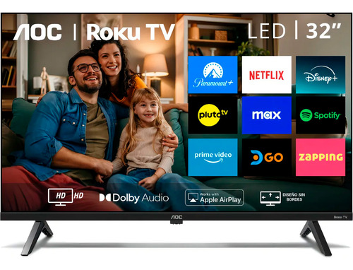 Pantalla Smart Tv Roku 32 Pulgadas Aoc Hd Lcd Hdmi 32s5045