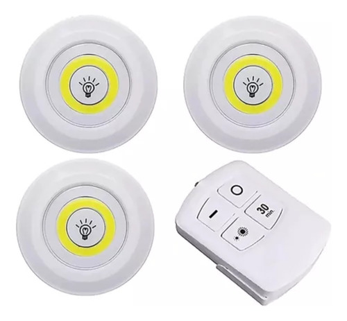 Lampara Luces Led X3 Con Control Hogar 