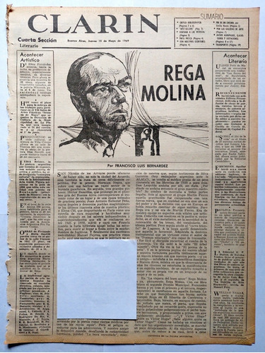 Clarin 1969 Horacio Rega Molina Por Francisco Bernardez