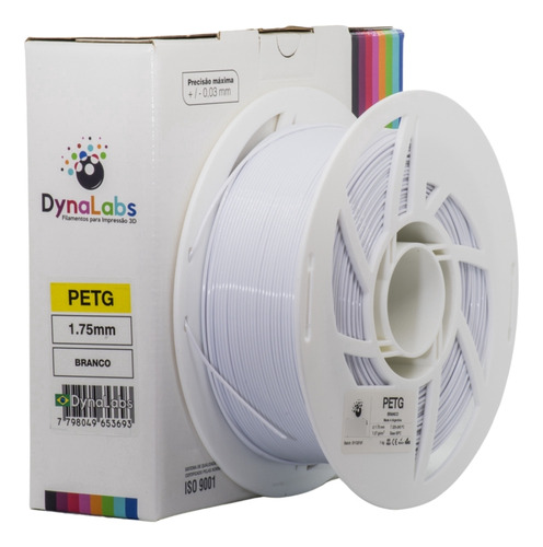 Filamento Petg Branco - 1kg - 1,75mm - Dynalabs