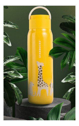 Botella De Plástico Safari Starbucks 2025 Amarillo