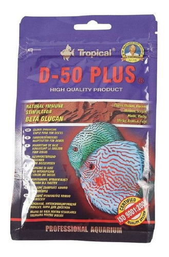 Ração Para Peixe D-50 Plus Sachet 12g Tropical