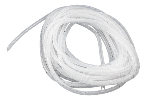 Espiral De Plástico Para Cobertura De Cables Blanco 10m