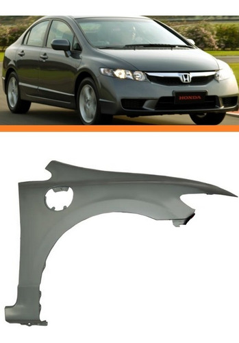 Paralama New Civic Ld 2007 2008 2009 2010 2011 C/ Furo Flex