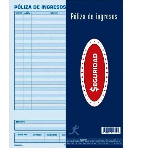 Paq. 3 Poliza De Ingresos B-1004 C/50h