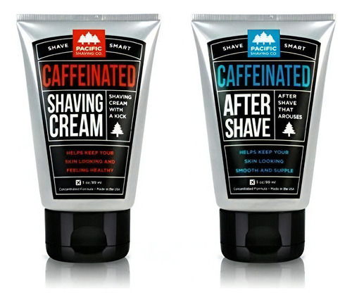 Set De Afeitado Y Crema De Afeitar Con Cafeina Pacific Shavi