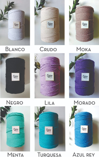 6 Cordones Para Macramé - 2mm, 500gr C/u, 3cabos