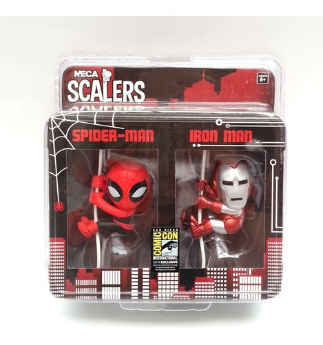 Marvel Exclusivo Sdcc 2014 Iron Man & Spiderman Scalers Neca